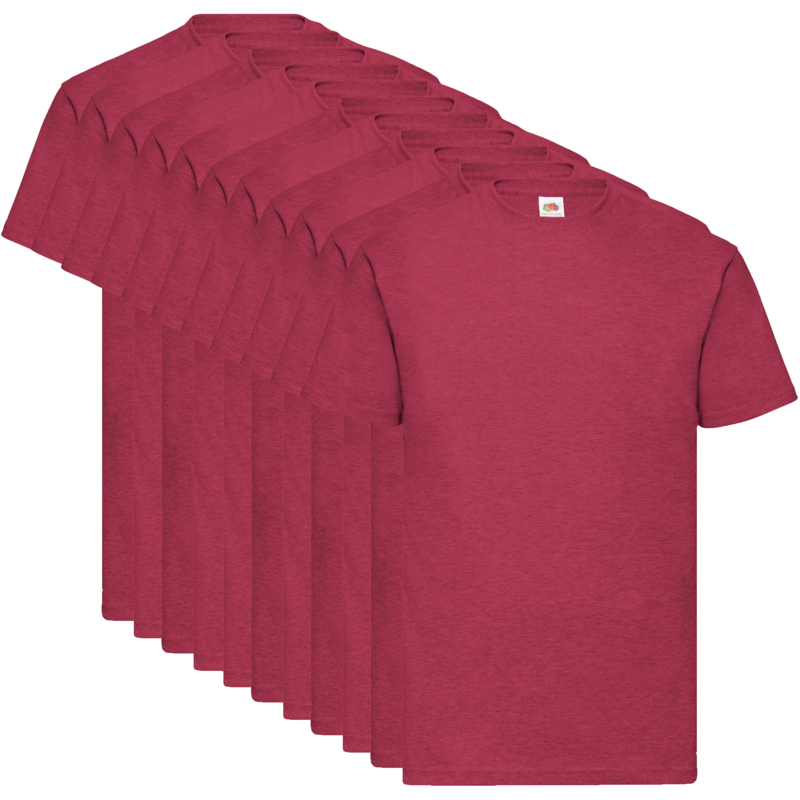 Fruit of the Loom 10er Pack Kids Valueweight T | Kinder T-Shirt aus 100% Baumwolle, robust, Rundhals für Schule & Freizeit + gratis MyShirt Stoffbeutel