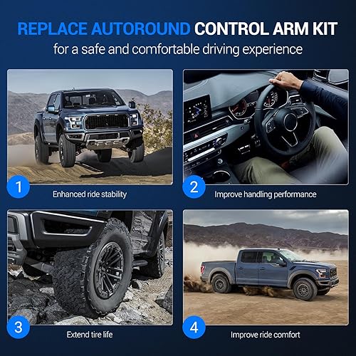 Miniatura 5 de Autoround Brazo de control superior delantero con rótulas para Chevy TrailblazerSSR 2002-2009, GMC Envoy, 04-07 Buick Rainier, 02-04 Oldsmobile