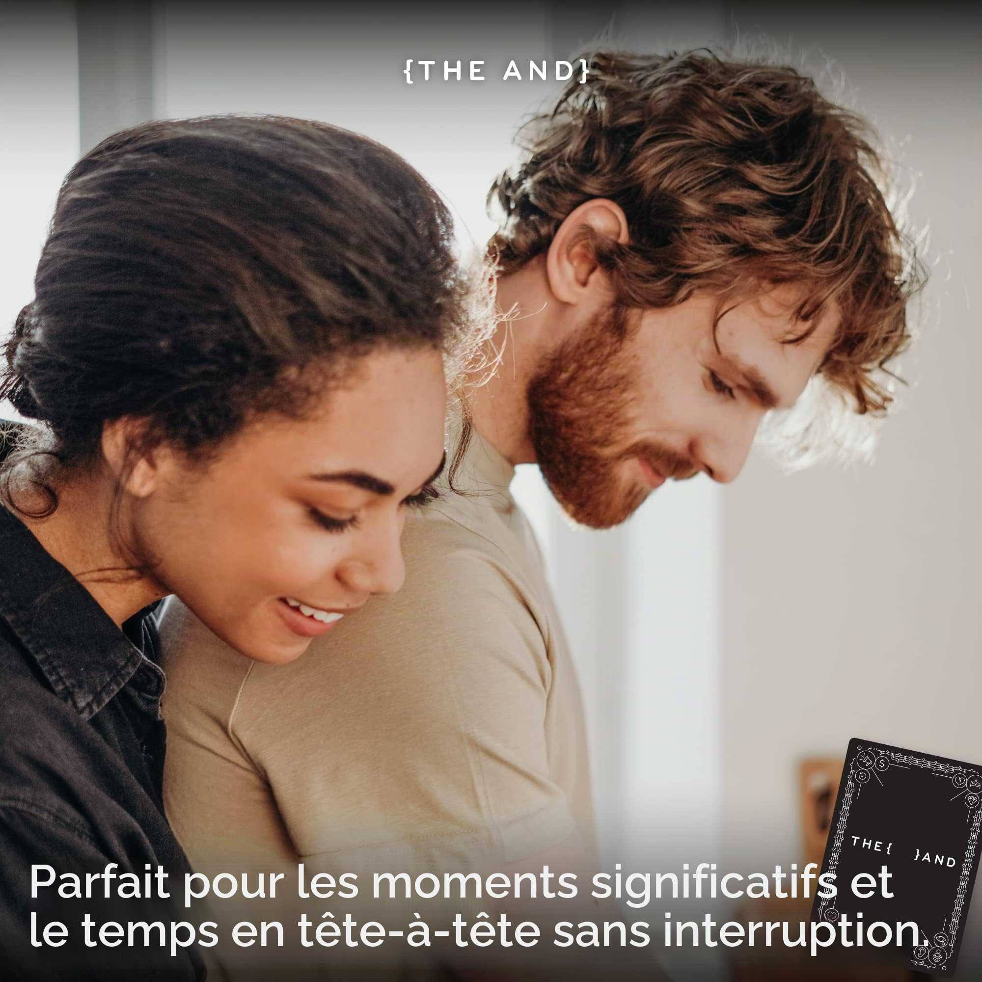 {THE AND} Édition Couples – 199 cartes de conversation significatives pour couples – Questions pour approfondir la connexion et construire des relations – Jeu de cartes pour couples intimes et