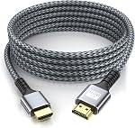 4k Câble Hdmi 50ft Ultra Haute vitesse HDMI 2.0 Câble 4K@60HZ 3D ARC Retour vidéo audio Ethernet avec connecteur plaqué or HDMI Cord pour UHD TV Surveillez la Xbox de l'ordinateur portable PS4/PS5 Roku TV ect.(Silvery)