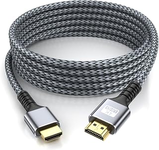 4k Hdmi Kabel 9m Ultra High Speed HDMI 2.0 Kabel 4K@60HZ 3D ARC Gold Plated Connector Ethernet Audio Video Return HDMI Kabel für UHD TV Monitor Laptop Xbox PS4/PS5 ect.(Silber)