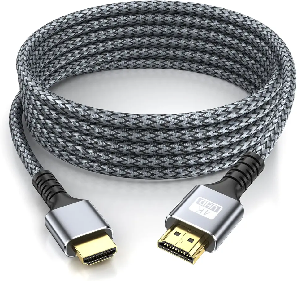 Cabo HDMI 4K HDMI de alta velocidade de 6 m para HDMI 4K a 60HZ 3D ARC conector banhado a ouro Ethernet áudio vídeo retorno HDMI para monitor de TV UHD, laptop, Xbox PS4/PS5 Roku TV, etc