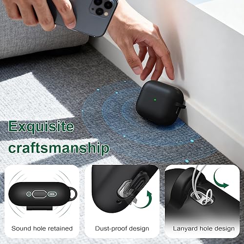 Miniatura 6 de R-fun Funda protectora de silicona suave para AirPods Pro 3 (2025), compatible con Apple AirPods Pro de 3ª generación (cable USB-C) para mujeres y