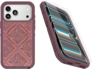 OtterBox iPhone 17 Pro Max (Only) Bundle: Defender Series XT Clear Case & Screen Protector - Dusk Reverie (Purple) - Snaps on MagSafe - Tough - Rugged & Durable - Non-Retail Packaging