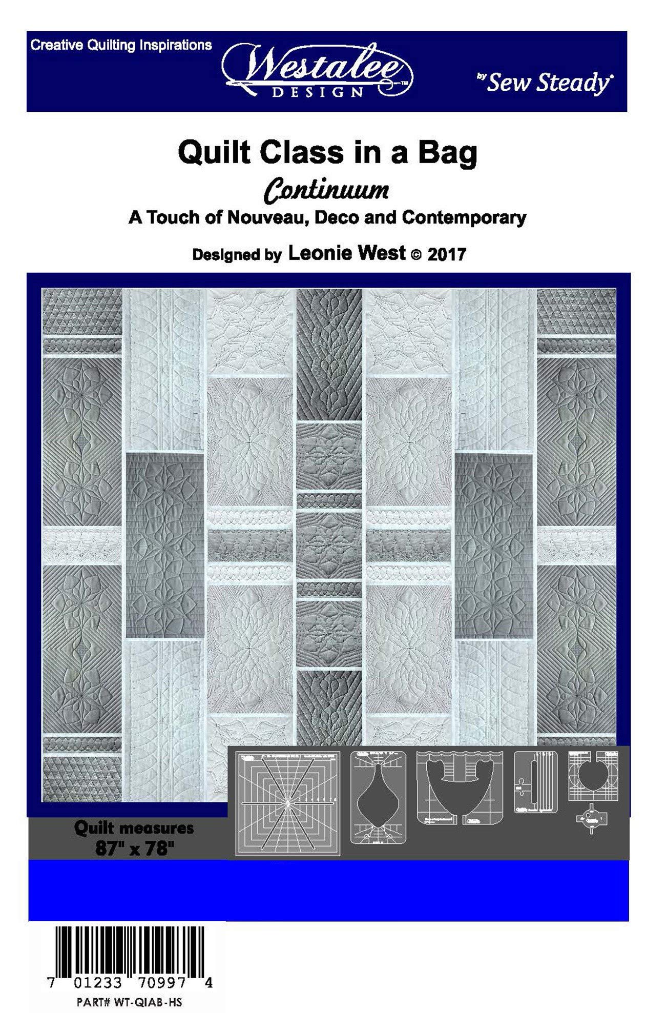 Westalee Design Sew Steady Quilt Class in A Bag-High Shank 4.5mm Notion, Clear