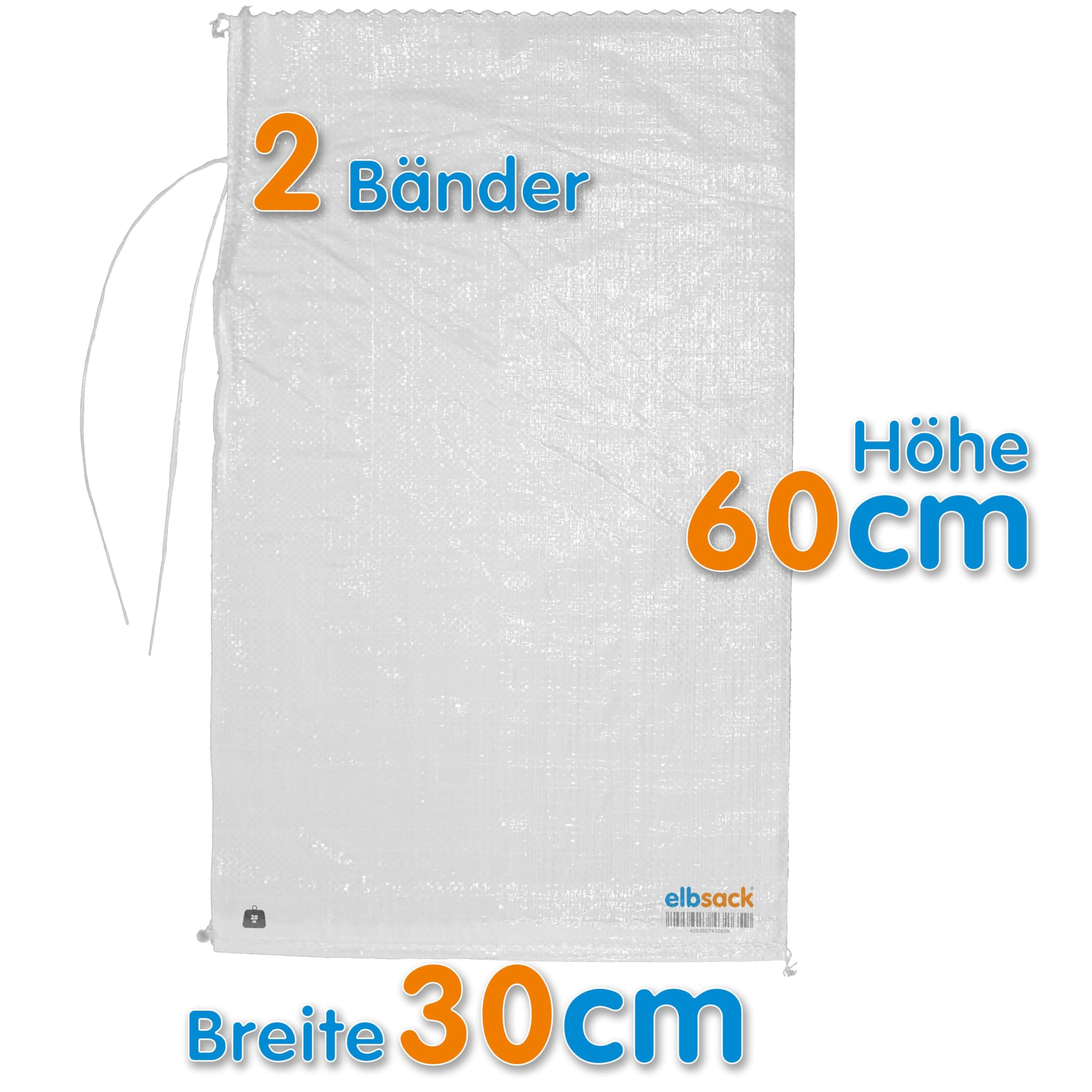 50 sacos de arena 30 x 60 cm contra inundaciones – vacíos de polipropileno con cierre de cinta, rellenables con arena – utilizados por THW & Bomberos para protección contra inundaciones