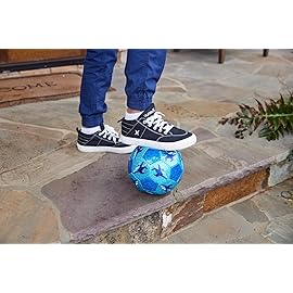 Crocodile Creek Glitter Soccer Ball - Inflatable Rubber Ball for Kids Ages 4 and Up - for Indoor and Outdoor Sports - PVC-Free - Shark City - 7-inch Diameter