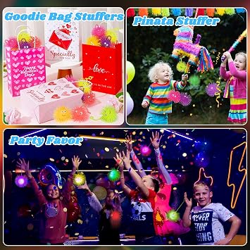 24 PCS Light Up Balls Party Favors for Kids 4-8 8-12 Goodie Bags Stuffers
