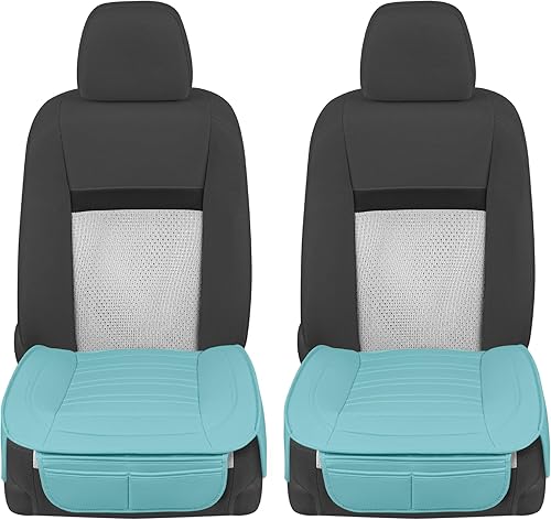 Miniatura 7 de Motor Trend Fundas de asiento para automóviles, camiones, SUV, paquete de 2 fundas de asiento de automóvil acolchadas de piel sintética color menta