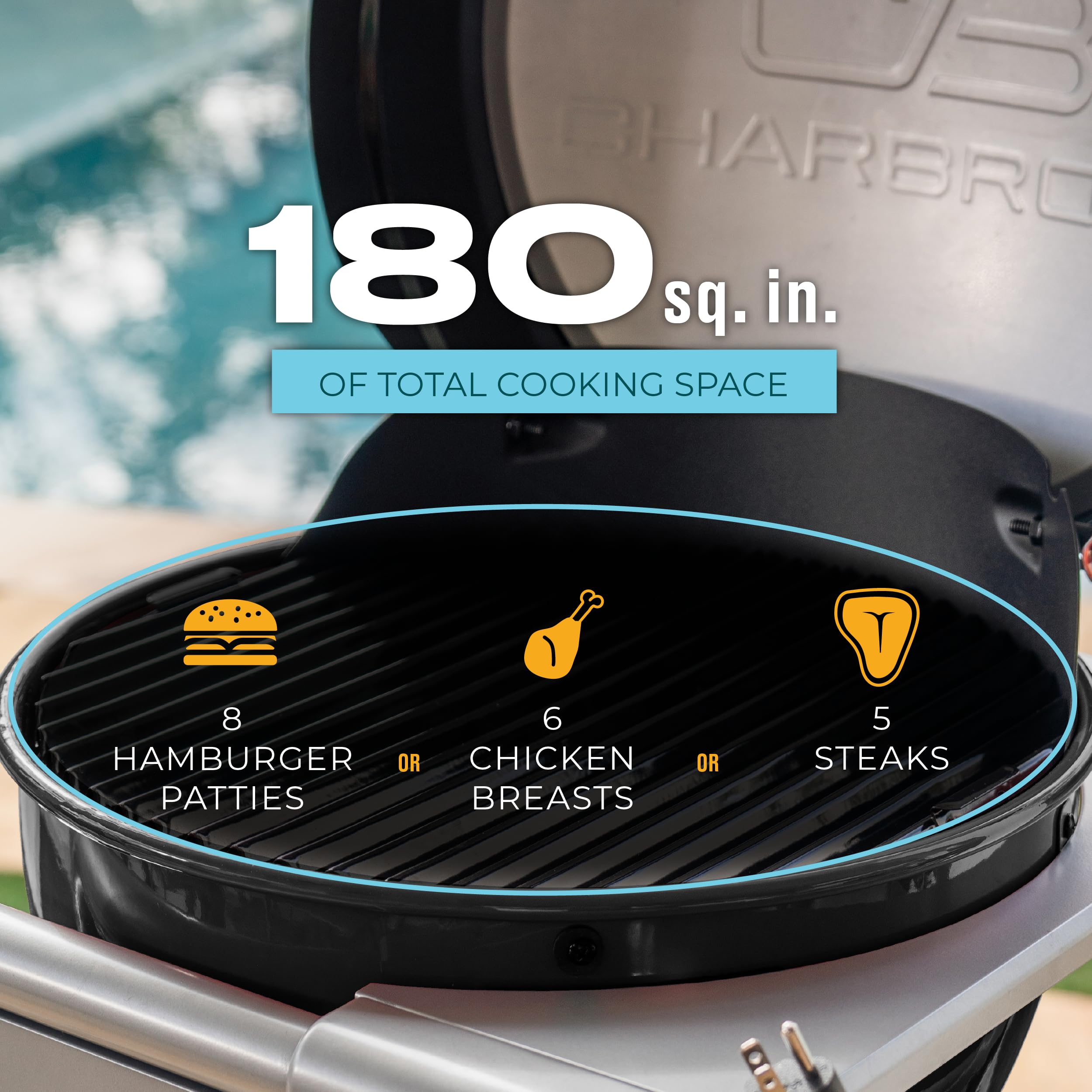 Charbroil Bistro Pro - Parrilla eléctrica de mesa, color negro - 25302149 2