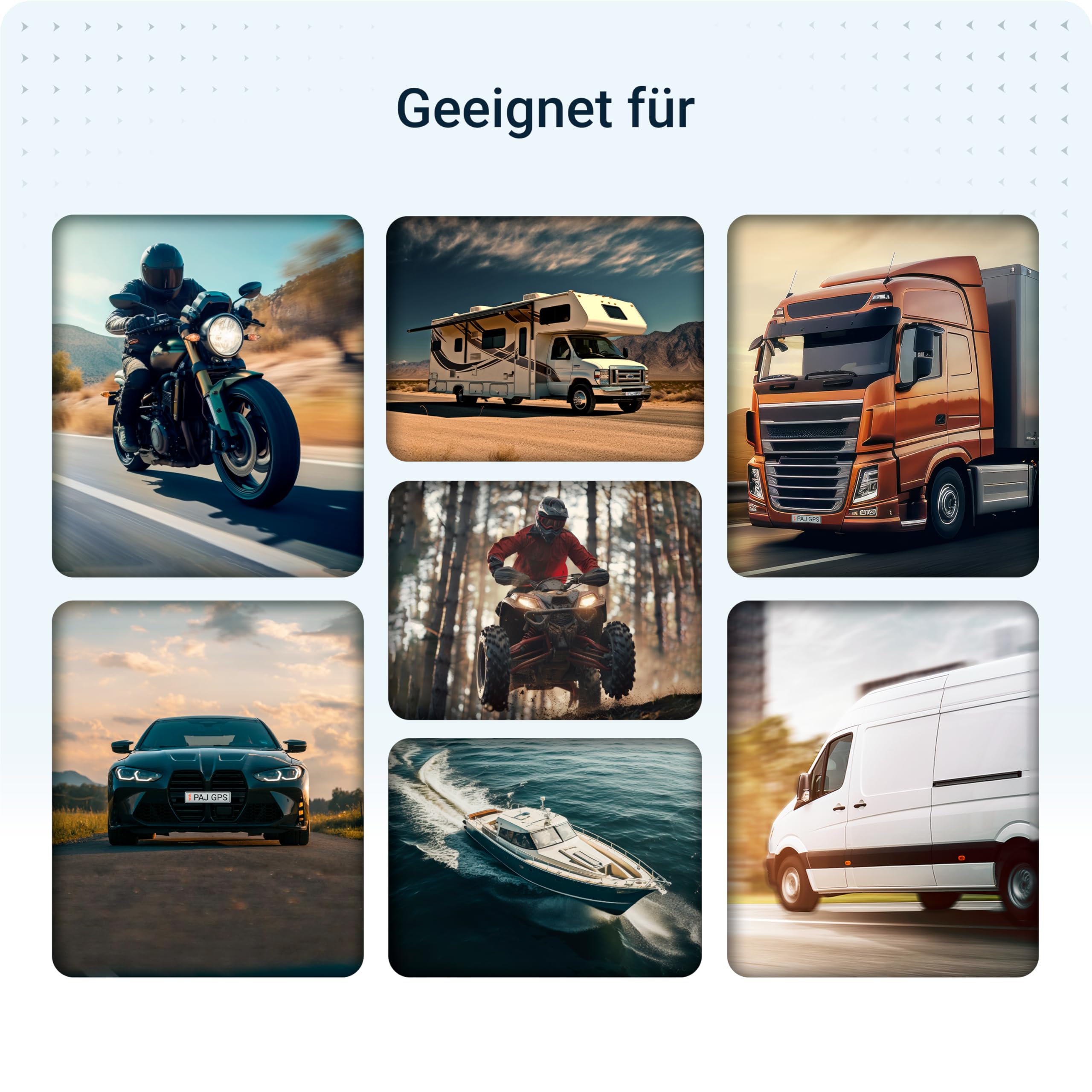 4G Motorrad und Fahrzeug GPS Tracker, Vehicle Finder 2.0 von PAJ GPS, Direktanschluss 9-75 V, Live-Ortung per App, 365 Tage Streckenspeicher, Alarmmeldungen direkt auf Ihr Handy