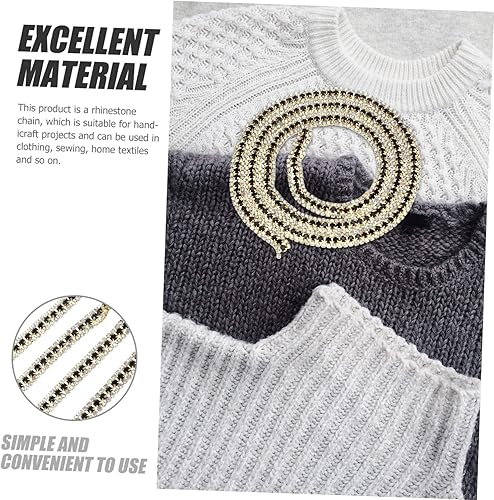 Miniatura 5 de Cinta para ropa, 5 cadenas de diamantes de imitación de vidrio, decoración de boda, tiras de cristal brillantes, delicado vidrio de novia, copa de