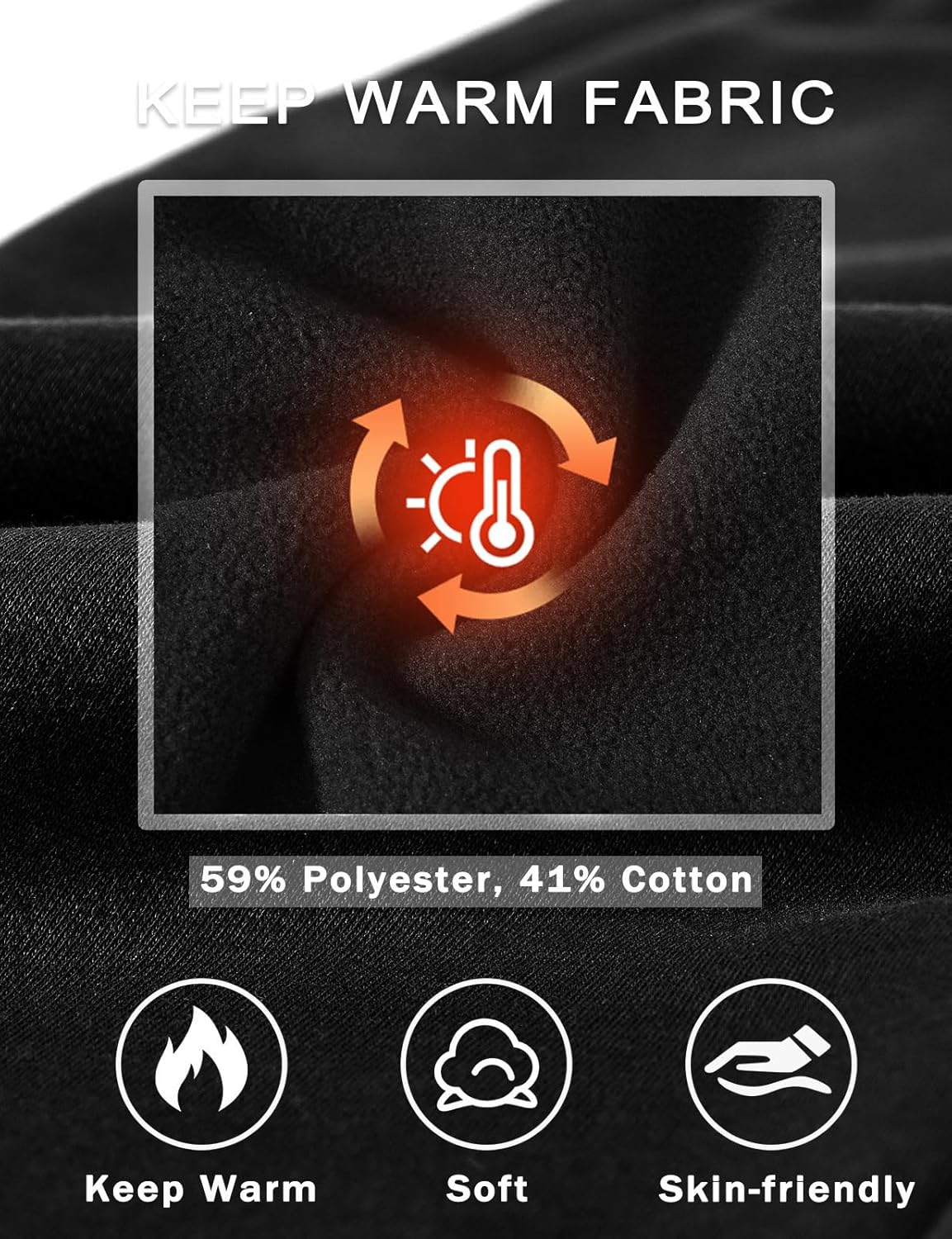 TBMPOY Men's Sweatpants Fleece Lined Cotton Joggers Zipper Pockets Athletic Training Track Pants for Workout Running Gym - Image 3