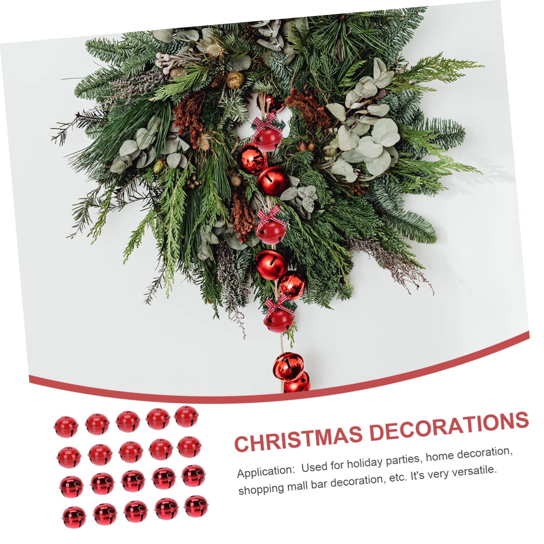 ABOOFAN 3 Set Campane Di Natale Decorazioni Fiocchi Di Natale Pendenti Natalizi Ciondolo Natalizio Ciondoli Campanelli Natalizi Fai Da Te Campane Adorabili Ferro Da Stiro 20 Pezzi * 3