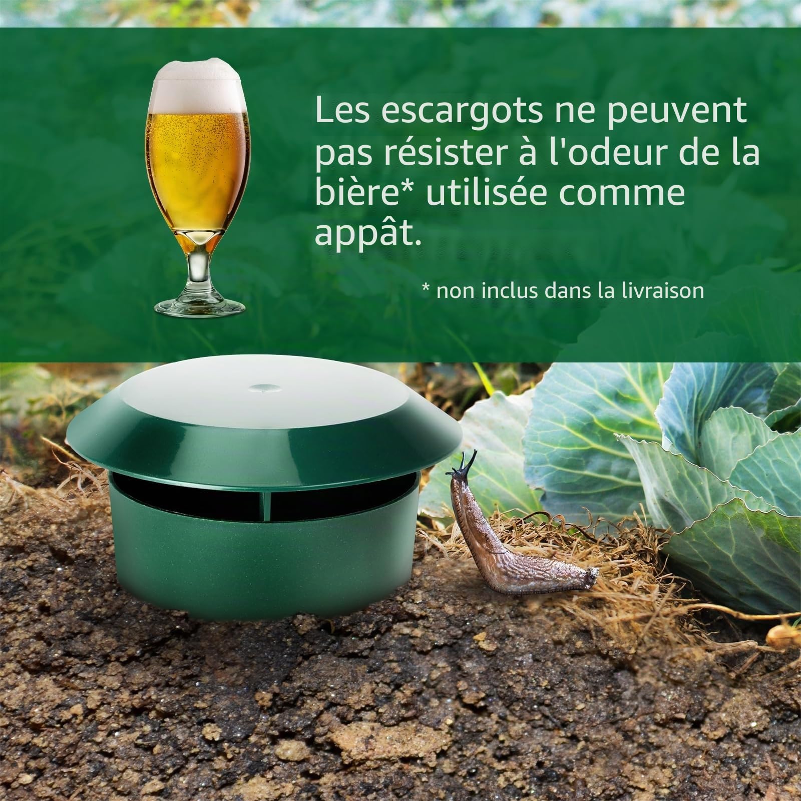 GARDIGO® Lot de 12 Pièges à Limaces et Escargots pour Jardin et Potager | Protection Plantes et Légumes | Réutilisable et Simple à Utiliser | Couleur Verte
