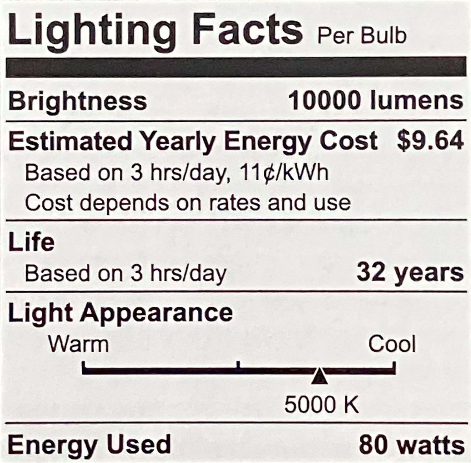 Feit Electric 500-Watt Equivalent Corn Cob E26 with E39 Mogul Adapter High Lumen HID Utility LED Light Bulb Daylight (5000K) (1-Pack) C10000/5K/LEDG3/HDRP