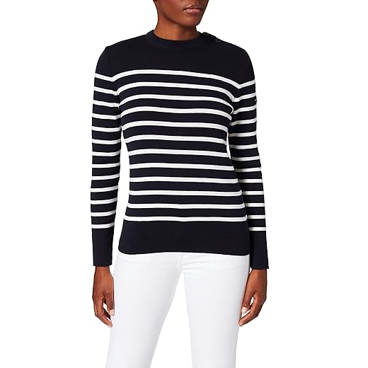 Pull Marin Armor Lux "Briac" Femme, Bleu (Bi5 Rich Navy/Nature) , 44 (Taille fabricant: 4)