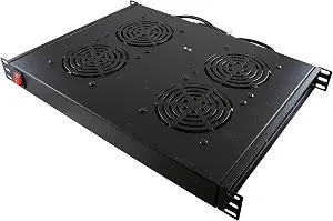 NavePoint 1U AC/EC Fan Unit with 4 Fans for 19" Racks