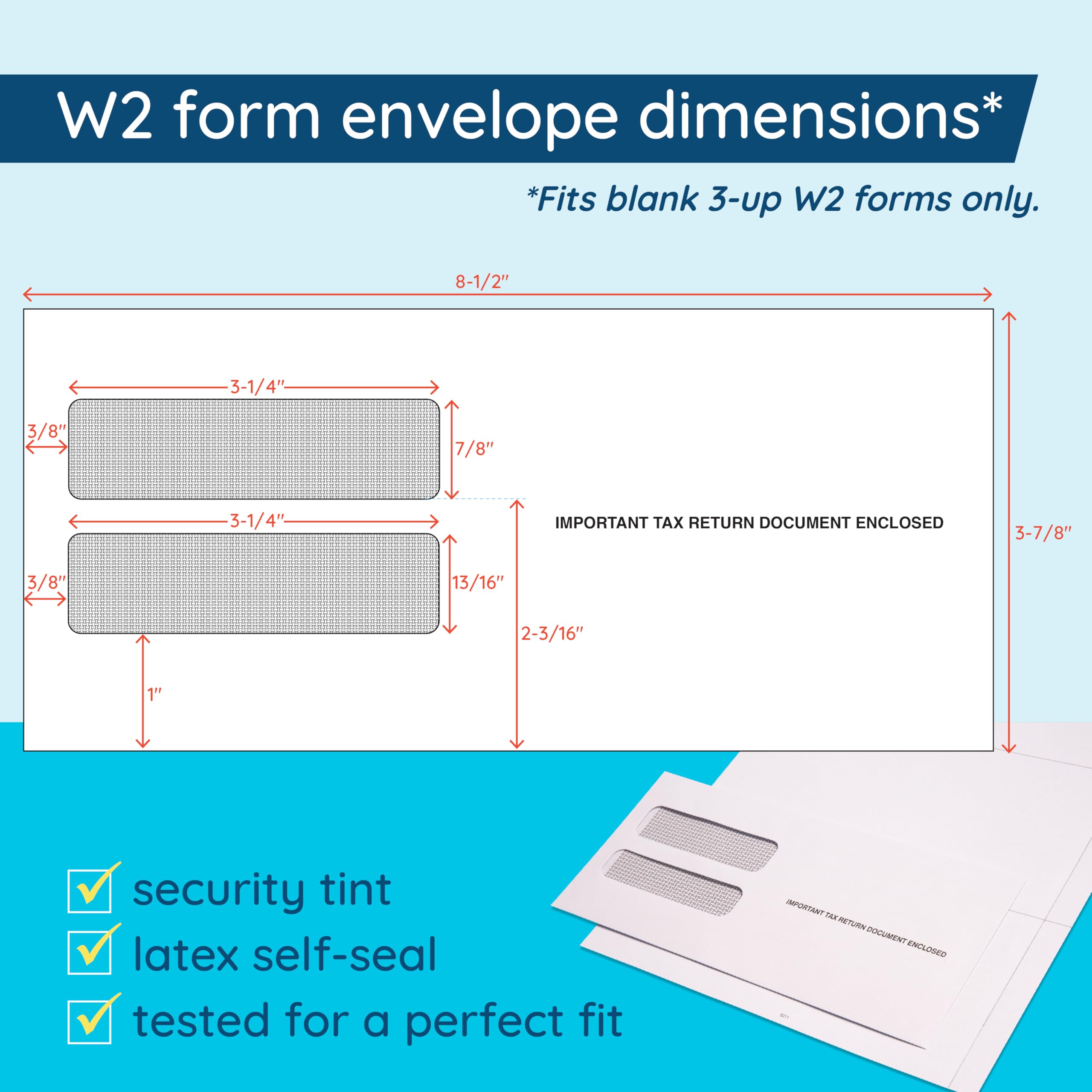 Amazon.com : Blue Summit Blank W2 3 Up Tax Forms 2025, W2