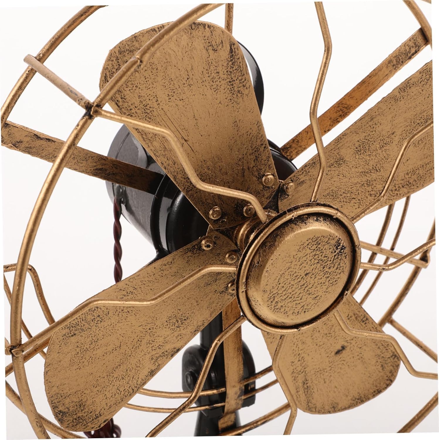 Retro Fan Ornaments, Small Desk Fan, Retro Antique Decor for Desktop Decor (multiple colors), Splice Color
