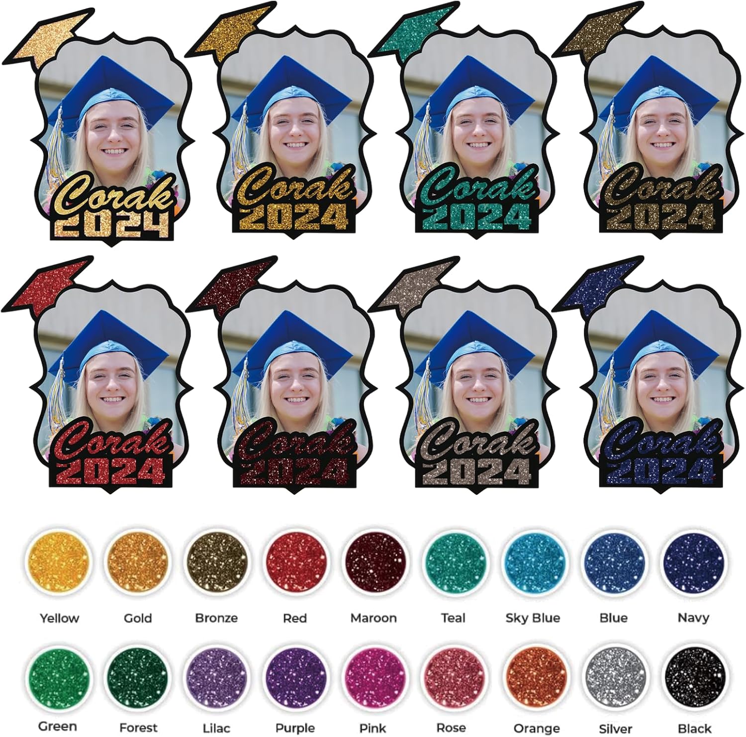 12 Pc,Head Cutouts On a Stick,Big Heads Cardboard Face Cutout,Big Head Cutout,Fatheads,Custom Cardboard Cutout,12 Inches OXYEFEI Big Head Class of 2024 Head Fans