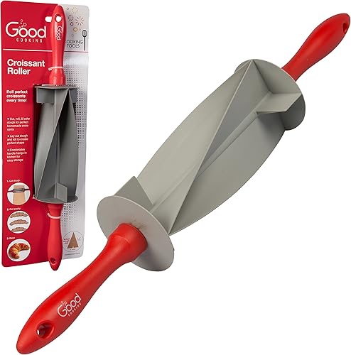 Cortador de croissant - Rueda de masa perfecta y consistente de forma uniforme, rodillo y rebanadas, hace croissants caseros, postres horneados en