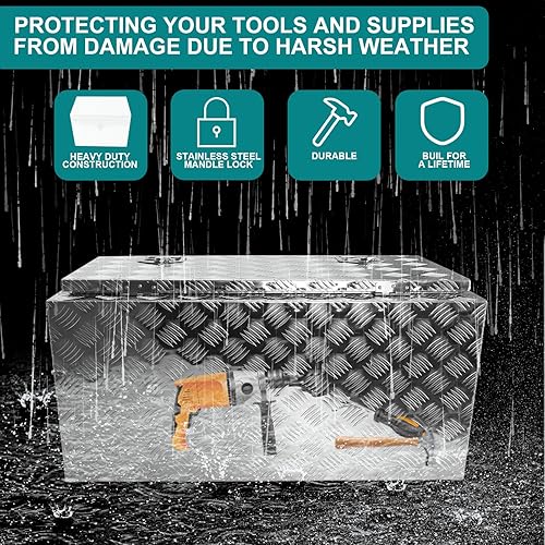 Miniatura 63 de 48 pulgadas de largo x 15 pulgadas de ancho x 15 pulgadas de alto, caja de herramientas para camioneta, caja de herramientas, almacenamiento