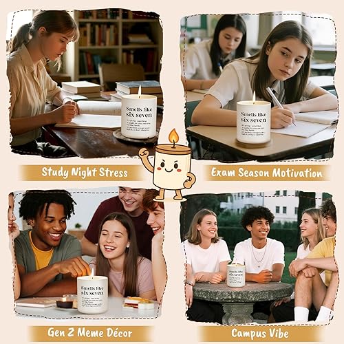 Miniatura 5 de Smells Like Six Seven 67 Vela Gen Z Viral Meme Regalo para Adolescentes Adultos Jóvenes, Regalo de Humor de Cumpleaños para Hombres, Mujeres,