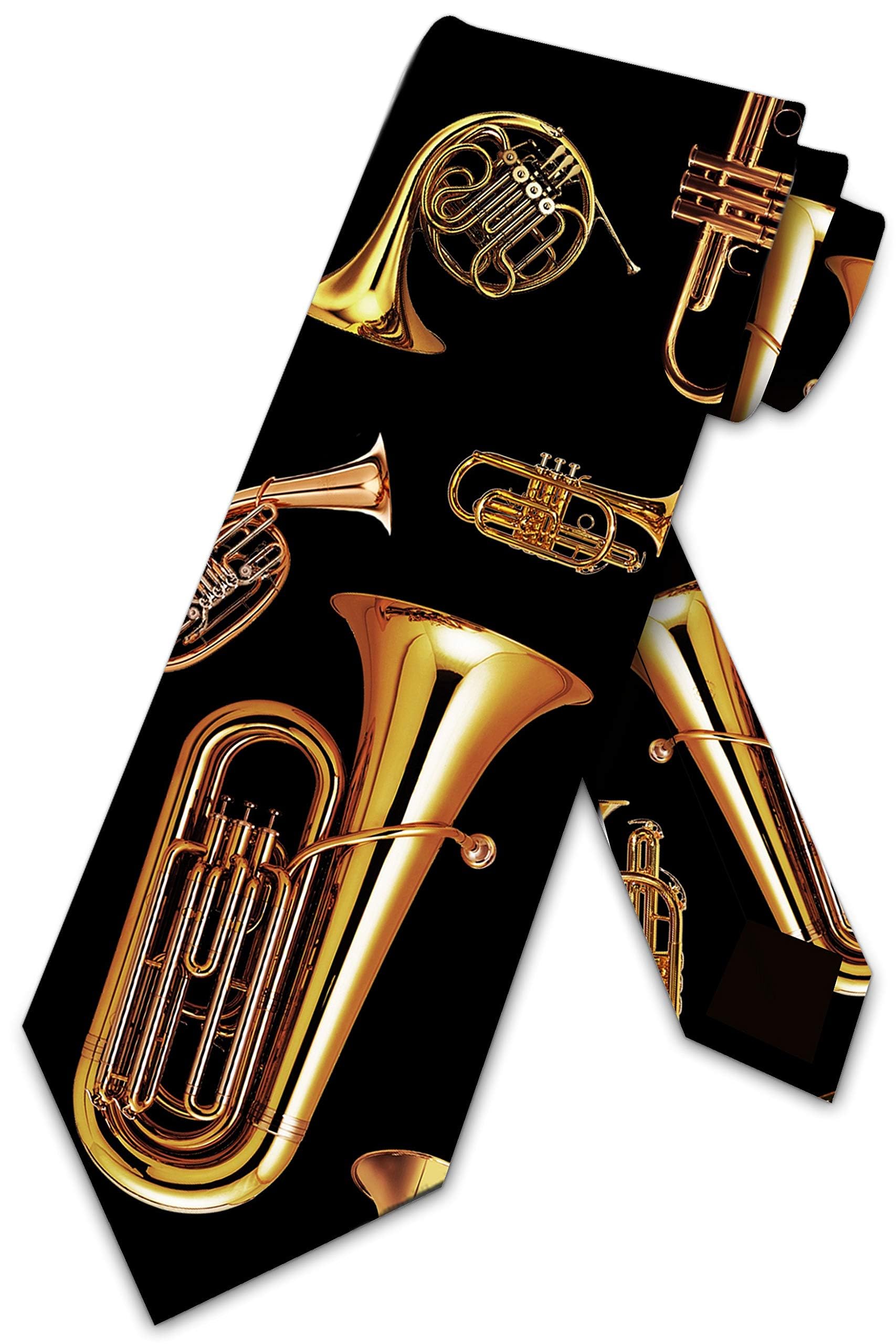 Three Rooker Music Ties Mens Brass Instrument Necktie
