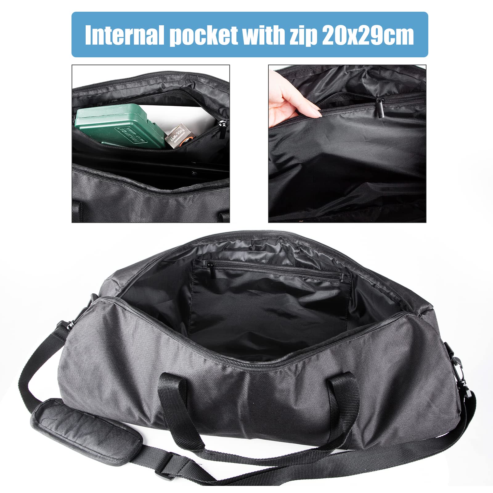 Estudio Fotográfico Bolsa de Transporte Acolchada Bolsa de Trípode Oxford 70x20cm con Correa el Hombro Ajustable para los Soportes de Luces Universales, Soporte de Pluma y Trípode