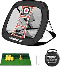 Foldable Chipping Net with Mat & Balls, Indoor Golf Practice Chipping Target, Backyard Golf Game & Gifts