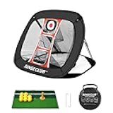 SENSECLUB Foldable Chipping Net with Mat & Balls, Indoor Golf Practice Chipping Target, Backyard Golf Game & Gifts