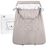Bebamour Baby Carrier Winter Cover Universal Hoodie All Season Carrier Cover for Baby Carrier(New Khaki)
