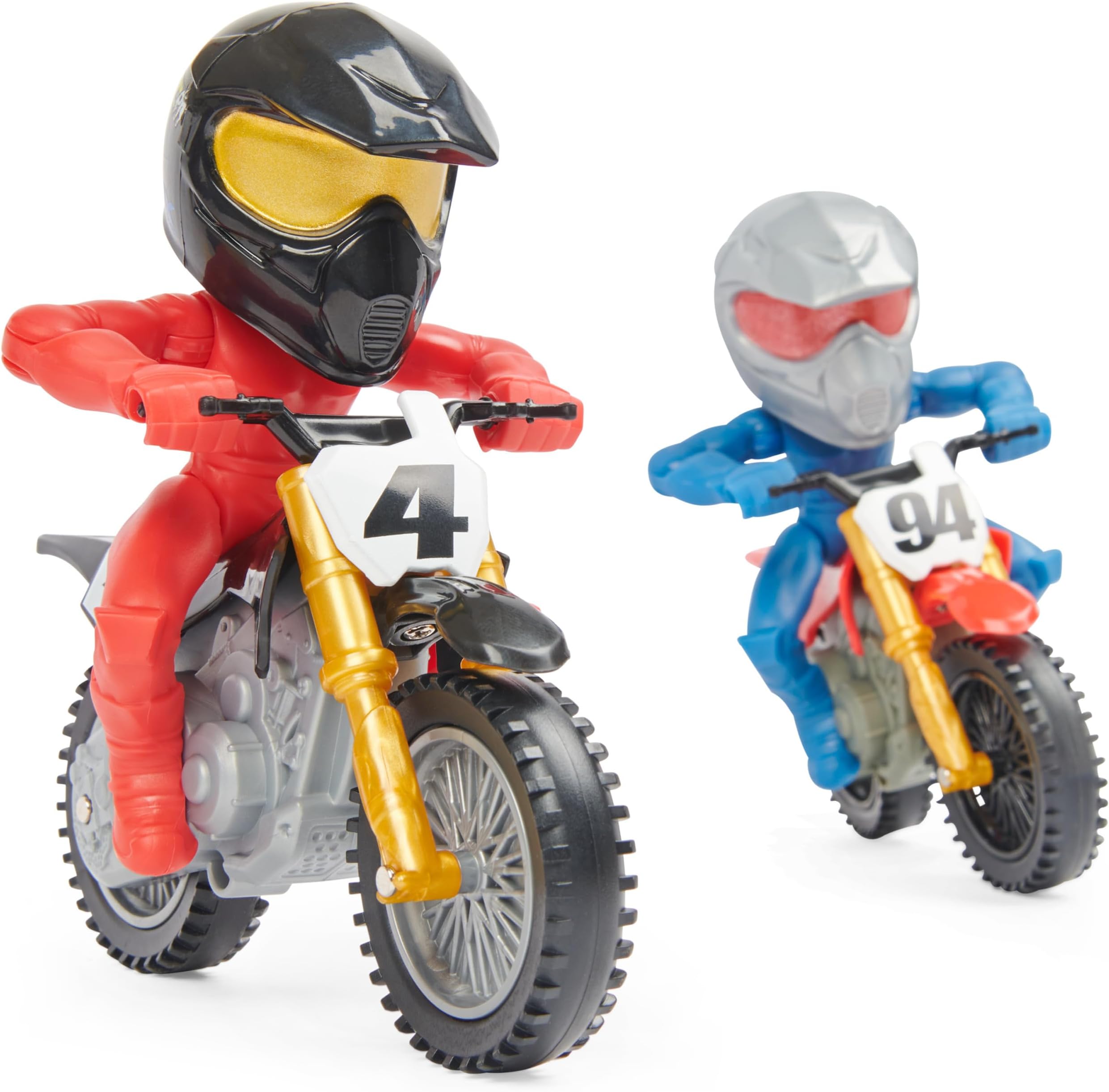 Supercross, Race and Wheelie Competition Set, Includes Ricky Carmichael and Ken Roczen Bikes and Deluxe Ramp, Kids Toys for Boys Aged 3 and Up