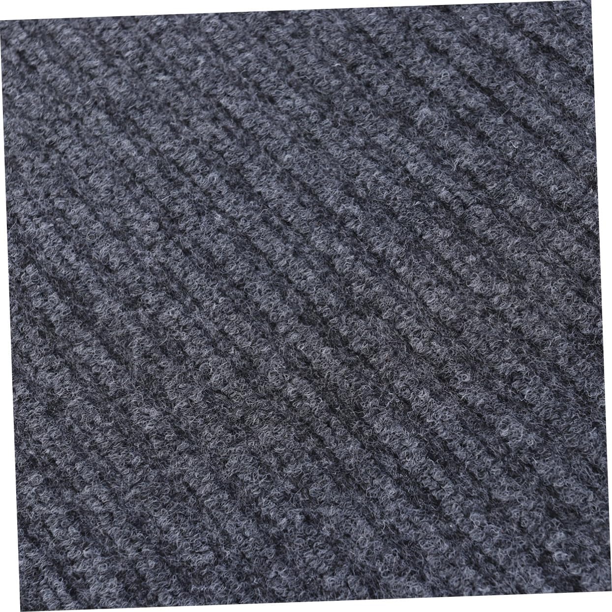 BESPORTBLE 50x80cm Double Stripe Home Doormat Non-Slip PVC Carpet Mat Waterproof Thicken Mat for Kitchen Bathroom Entrance (Grey)
