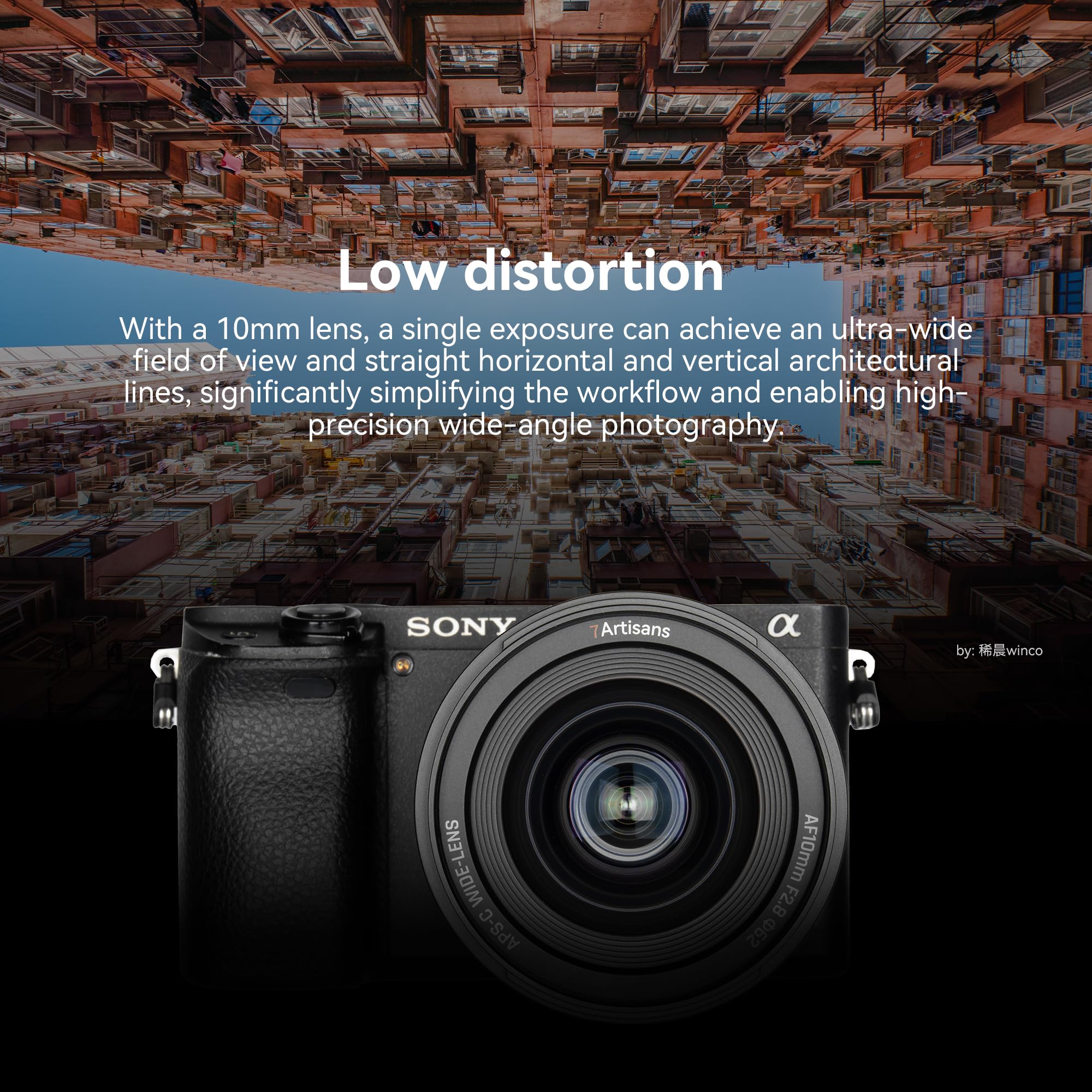 7artisans AF10mm F2.8 APS-C Lente fotocamera autofocus ultra grandangolare bassa distorsione per fotocamere mirrorless (E)