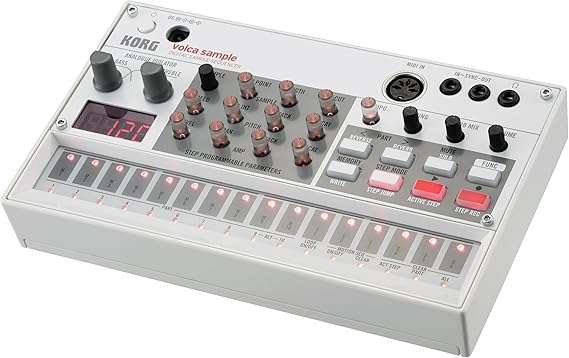 Amazon Korg デジタル サンプラー Volca Sample シンセサイザー 電池駆動 スピーカー内蔵 ヘッドフォン使用可 どこでも使えるコンパクトサイズ 楽器 音響機器 楽器 音響機器