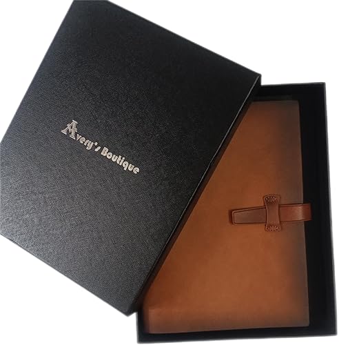 Miniatura 8 de Cuaderno de escritura en espiral de cuero genuino, cuaderno A5 con cubierta de cuero para hombres y mujeres, carpeta de 6 anillas, bloc de notas