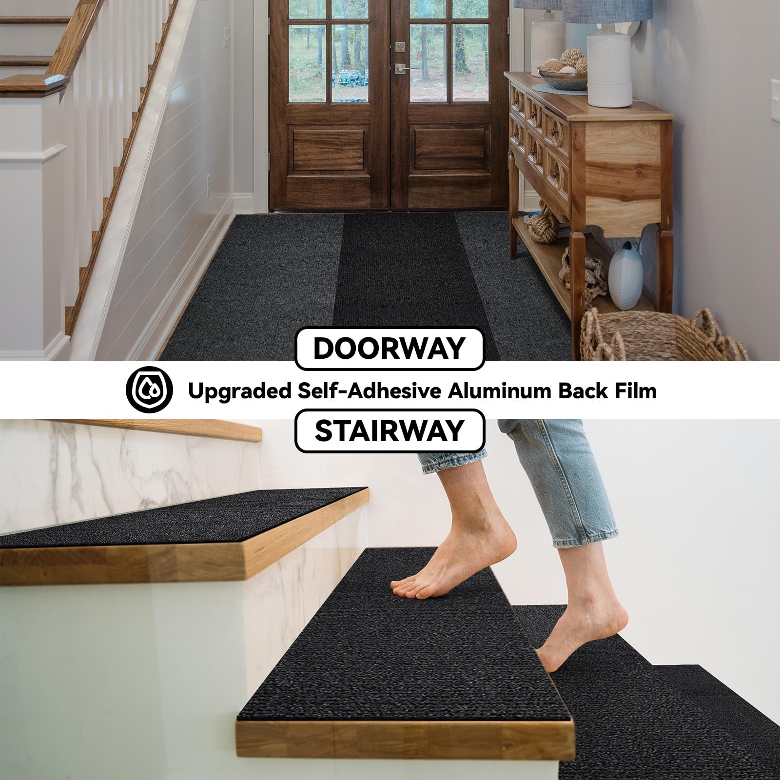 CUCOS Moqueta para Suelo Autoadhesiva – Baldosas de Moqueta de 50 x 50 cm, Alfombra Suave y Acolchada para Dormitorio, Oficina o Pasillo, 20 Baldosas por Caja