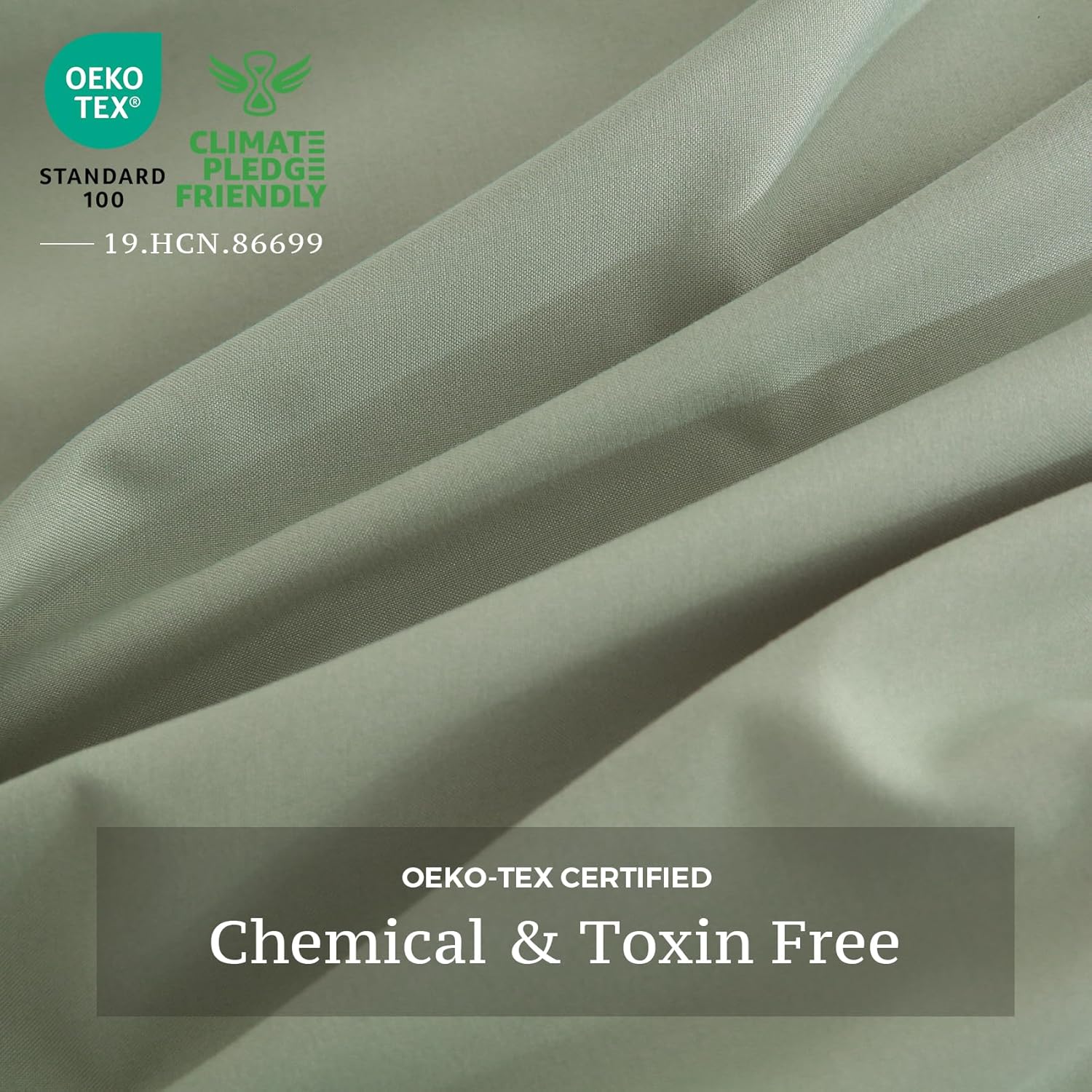 JSD Sage Green Duvet Cover Set Full Size, 3 Piece Duvet Cover with Pillow Shams, Soft Brushed Microfiber Zipper Closure, Comforter Not Included - Image 4