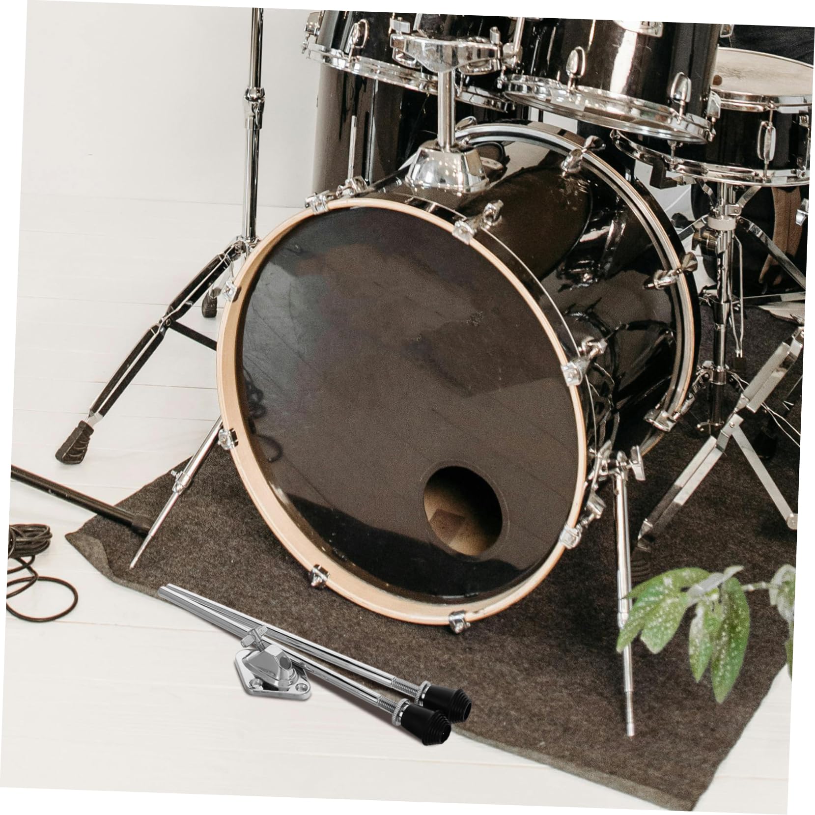 YARNOW 2 Juegos Accesorios para Patas de Batería de Bombo Antideslizante Soporte para Tom Repuestos para Batería para Escenario de Percusión