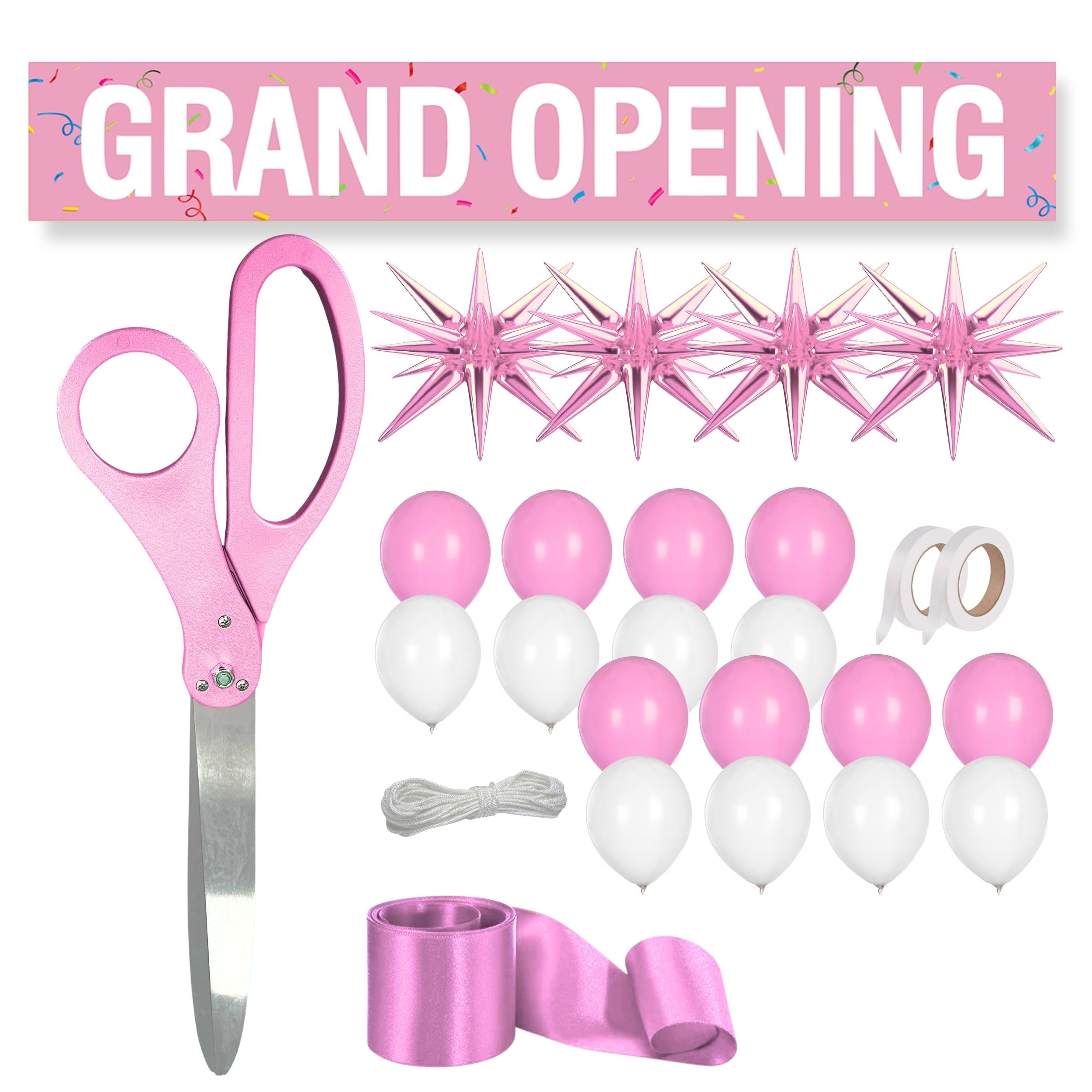 Pink Grand Opening Decorations - 25 Inch Giant Scissors for Ribbon