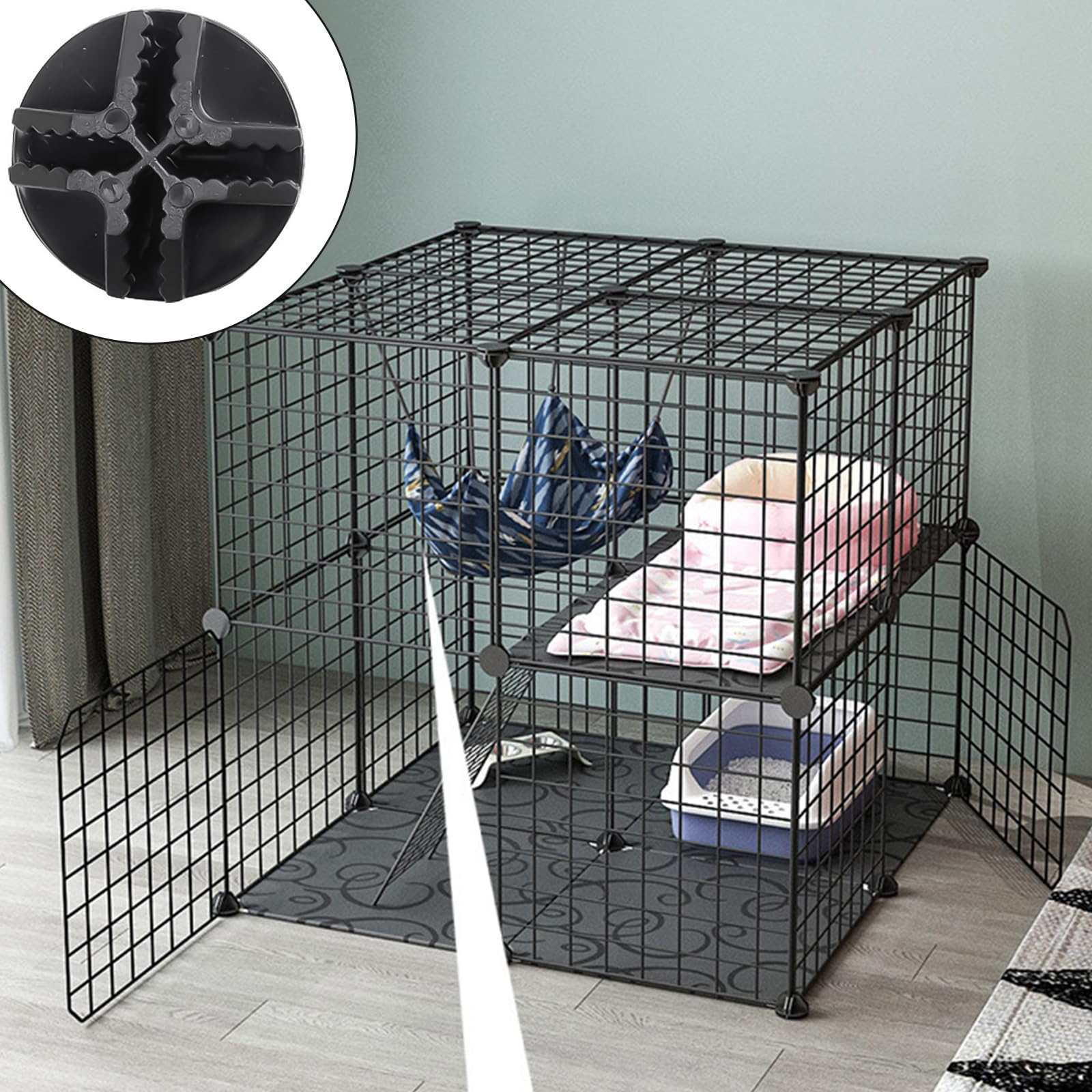 Praktische Drahtwürfelverbinder, Zubehör für Modular, Organizer und Aufbewahrungslösung in eleganten Designs, 4 Stück