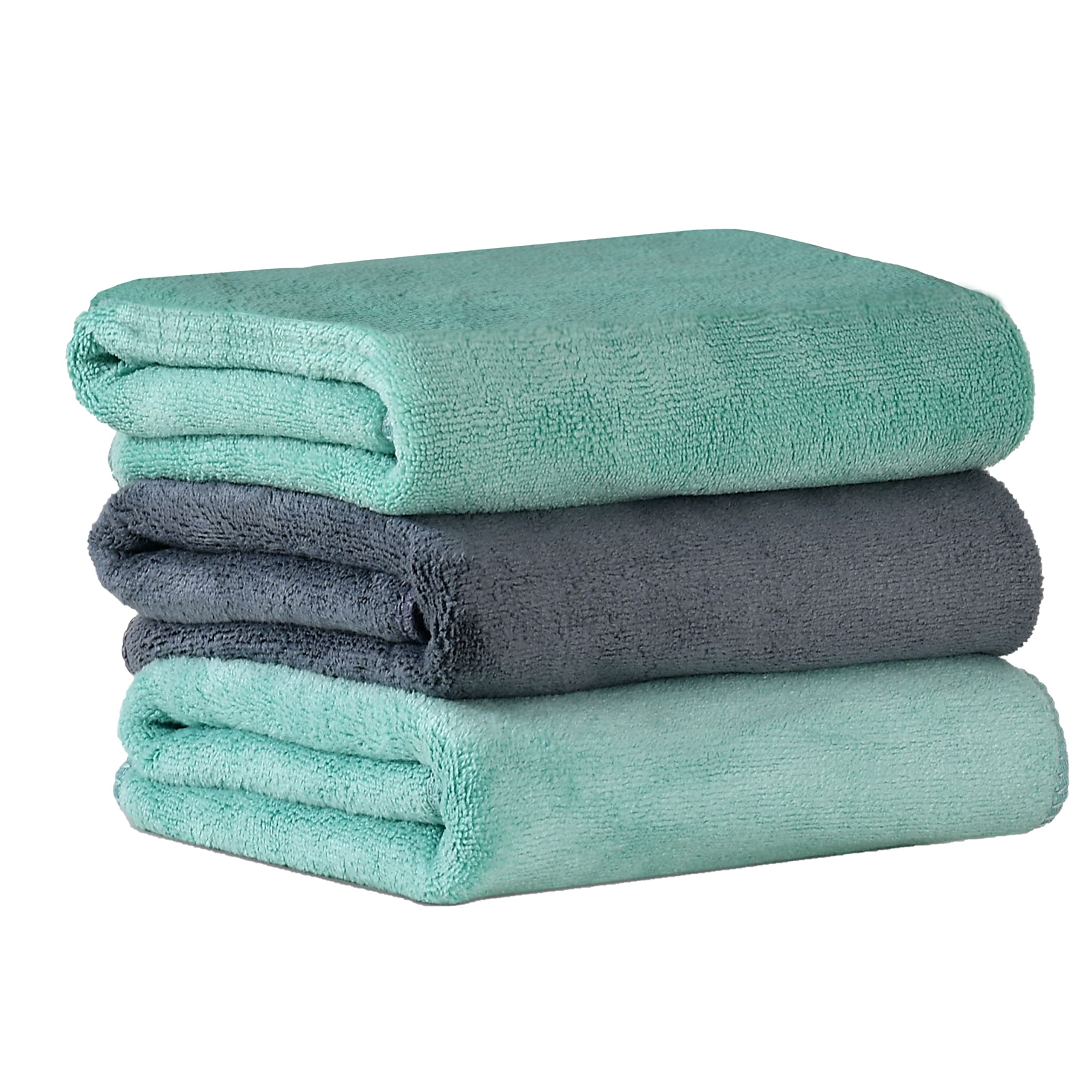 Yellow Weaves Super Soft Microfiber Hand Towels, Gym & Workout Towels 400 GSM, Multicolour 5, Set of 3