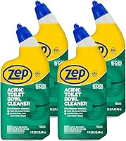 Zep Acidic Toilet Bowl Cleaner 32 oz Case of 4 ZUATBC324 - 2x Thicker Clinging Gel Removes Rust Stains Hard Water