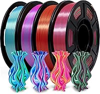Vista 8 de Yousu - Filamento PLA de seda 1.75mm, filamento para impresora 3D de coextrusión de doble color, compatible con la mayoría de impresoras 3D, seda