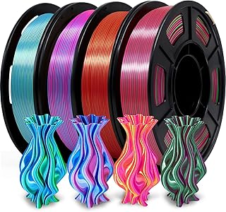 YOUSU Silk PLA Dual Color PLA Filament, 3D Printer Filament 1kg, Dichromatic Filament 1.75mm (± 0.03 mm) Compatible with M...