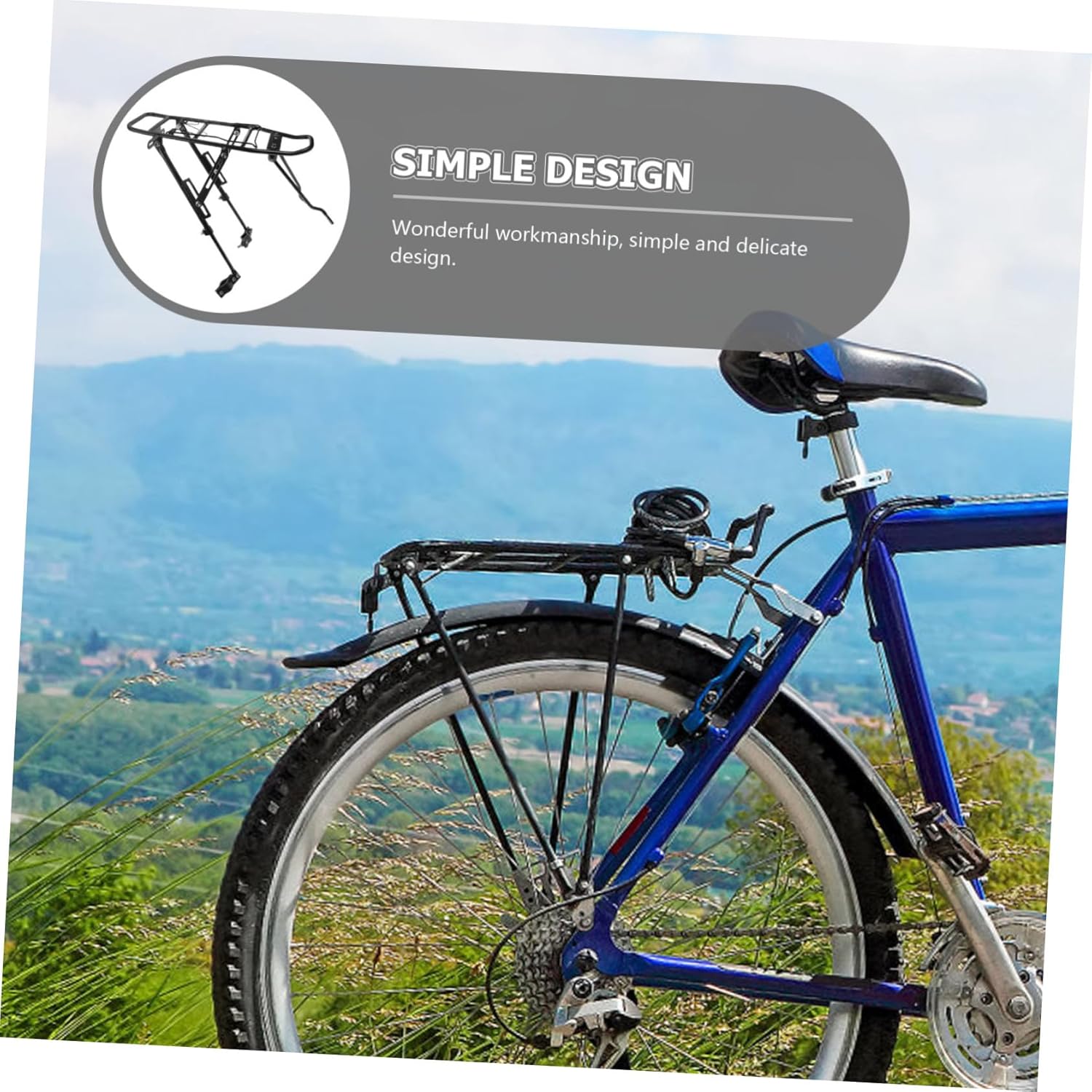 Thickened Rear Bike Rack Bicycle Backseat Stand for Electric and Folding Bikes Wear Resistant Design for Comfortable Family Rides