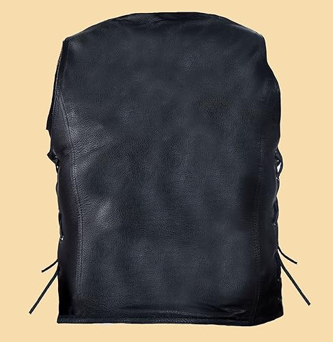 Miniatura 5 de Dream - Chaleco de cuero para mujer, 7 bolsillos, bolsillos laterales, bolsillo para pistola en el interior, regular, Regular