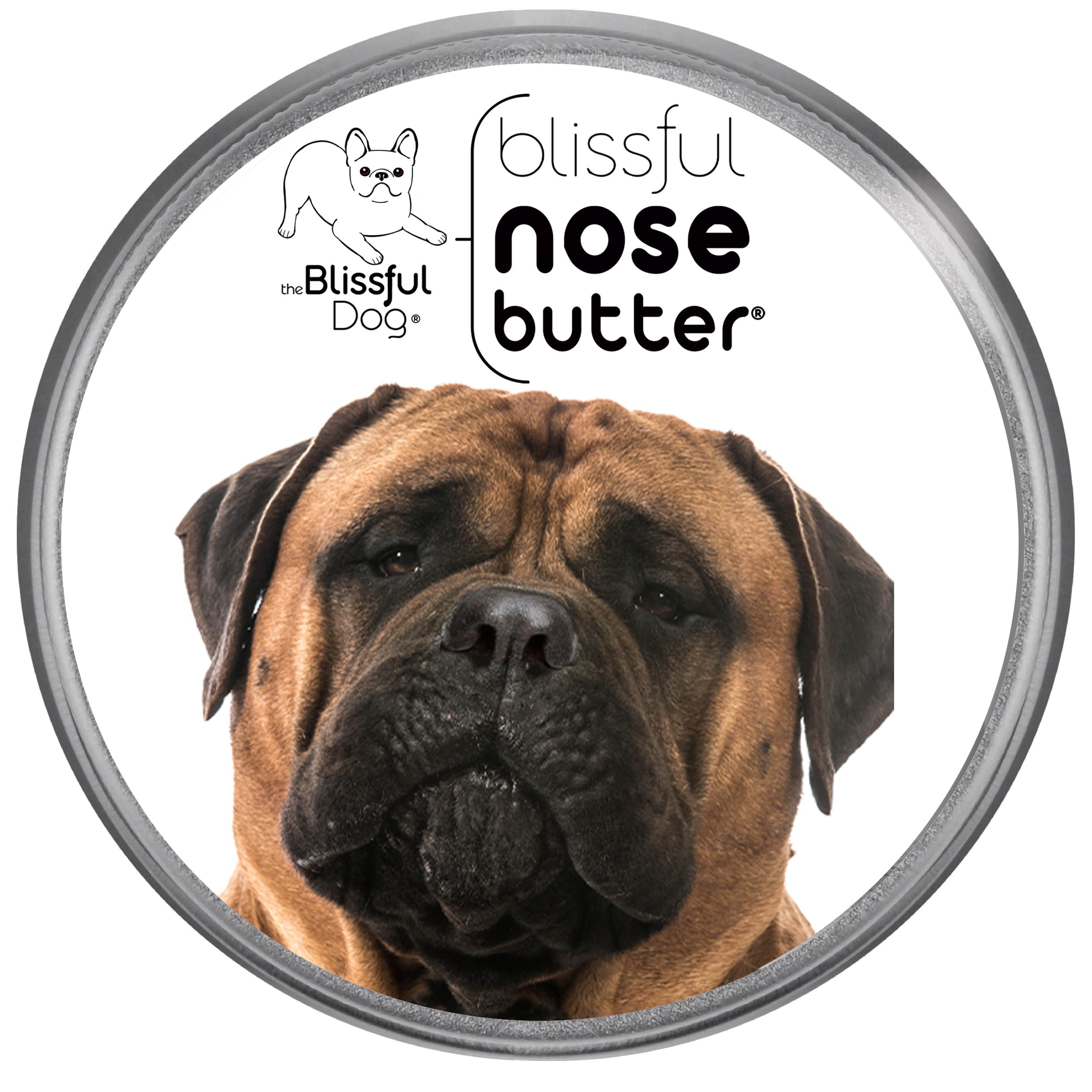 The Blissful Dog Bullmastiff Nose Butter for Dry, Cracked Skin, Lick-Safe Dog Nose Balm with Moisturizing Shea Butter, Almond, Olive, and Essential Oils, Pet Supplies, Uncented, 2 oz.